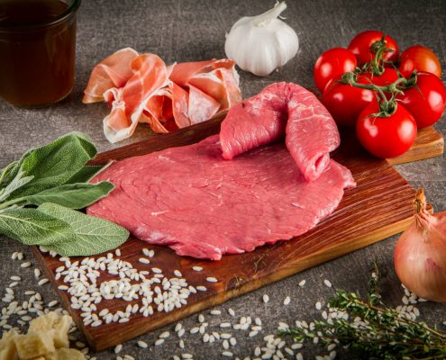 Saltimbocca-Zutaten-roh