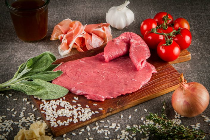 Saltimbocca-Zutaten-roh Saltimbocca-Zutaten-roh