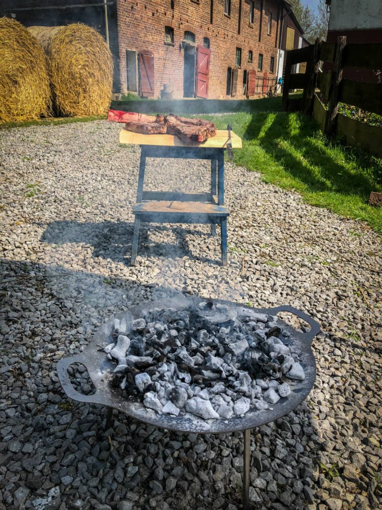 Feuerstelle für im Caveman Style zu grillen 