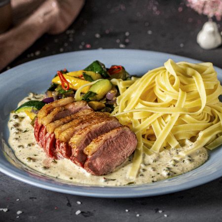 barbarie entenbrust mit pfeffersauce