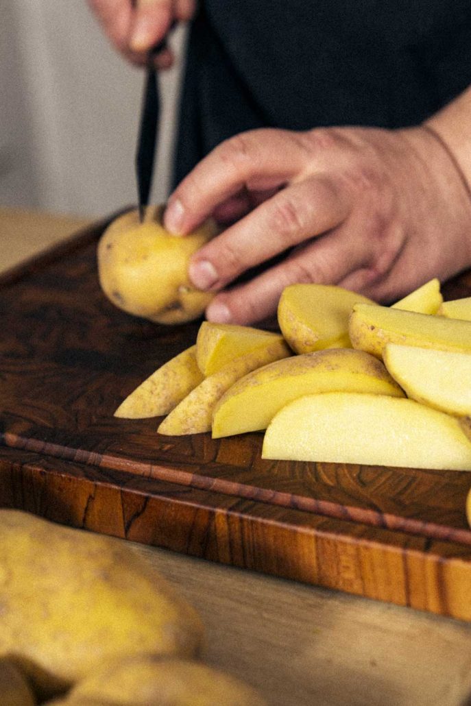 Kartoffeln für das Skirt Steak 