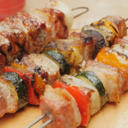 Grillspieße vom Schweinebau