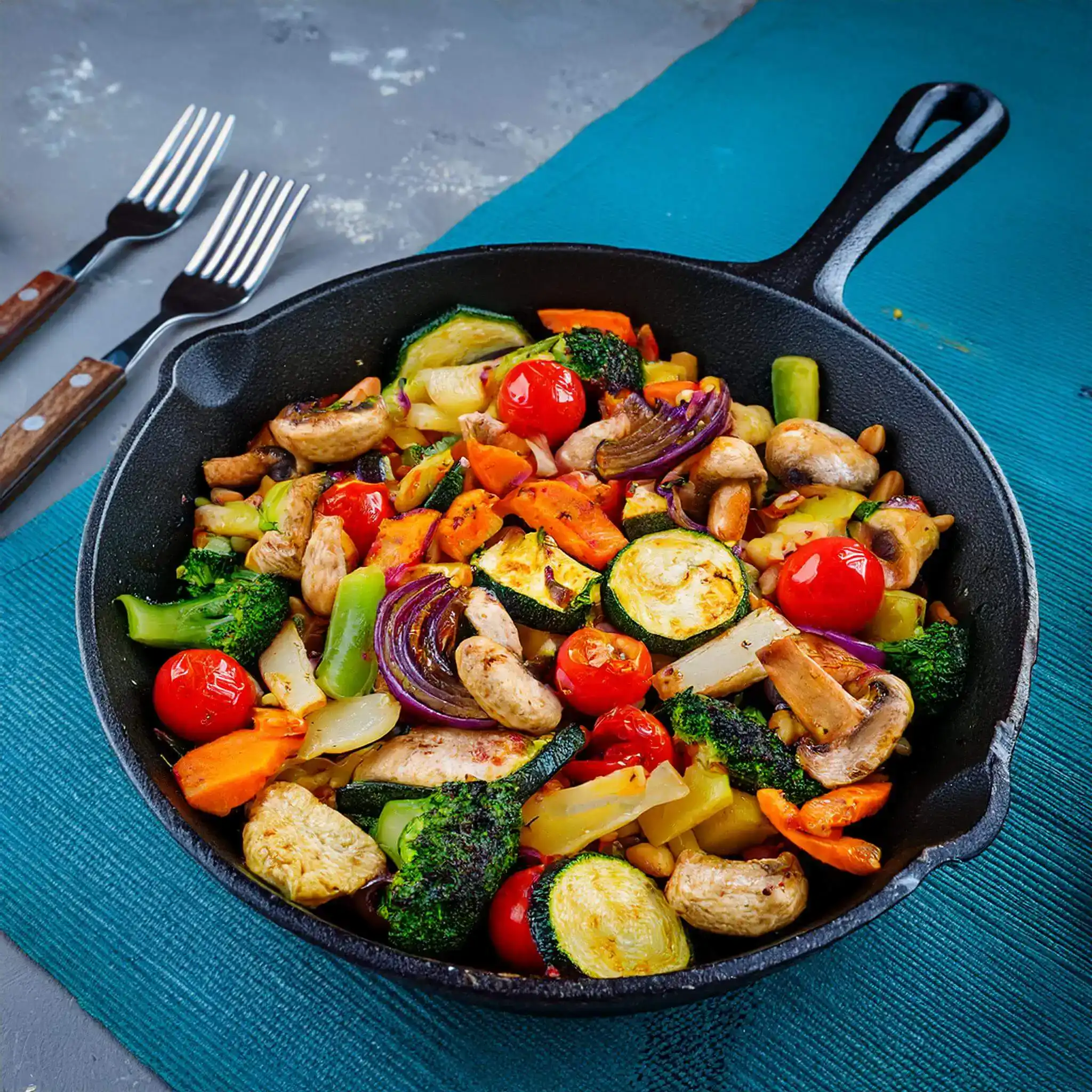 Low-Carb Hähnchen-Gemüse-Pfanne | Schnell &amp; Gesund kochen