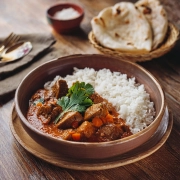Geschmackvolles Lammcurry mit Reis