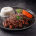 Bulgogi mit Beilagen und Reis