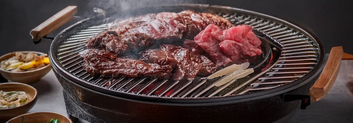 Korean-BBQ - Fleisch auf dem Grill