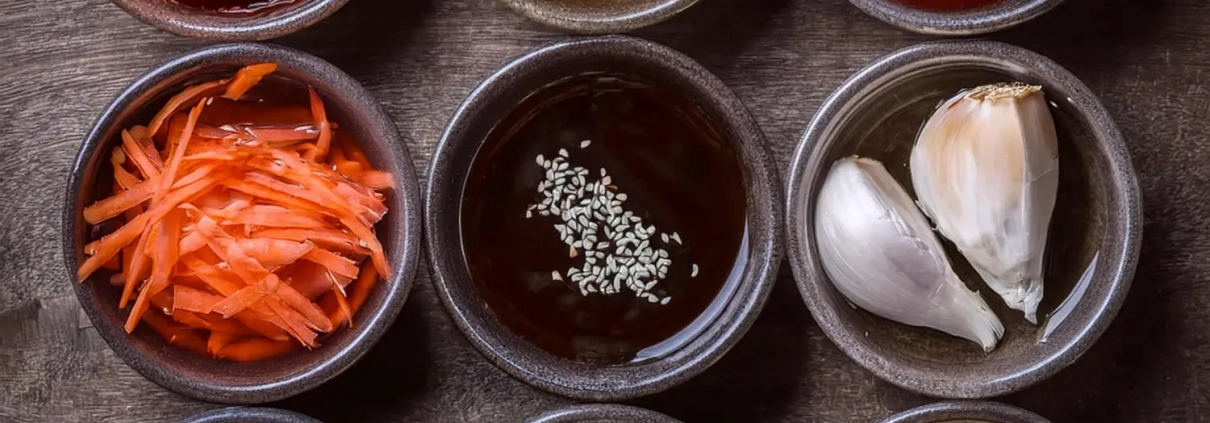 Verschiedene asiatische Marinaden
