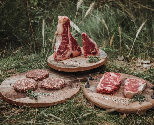Demadura Rindfleisch, Burger Patties, Filet Bone In und Rib Eye