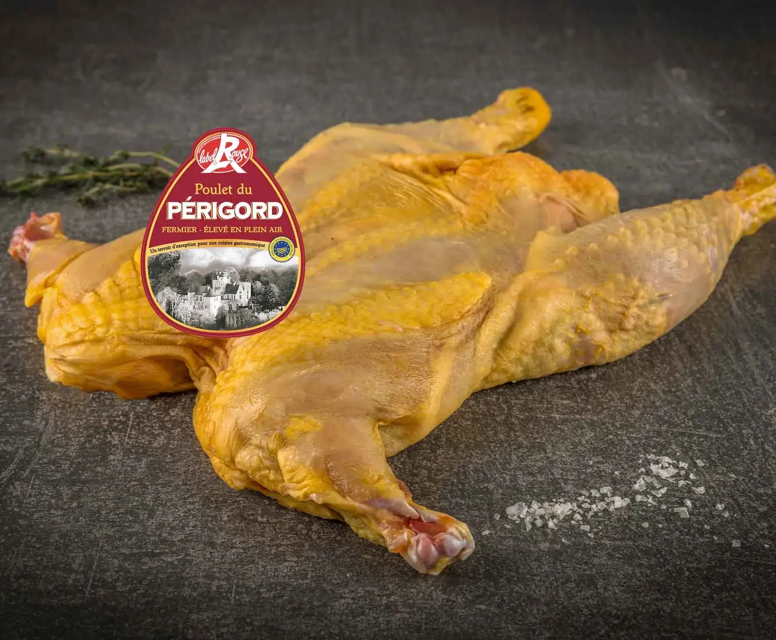 Französisches Maishähnchen "Roadkill Chicken"