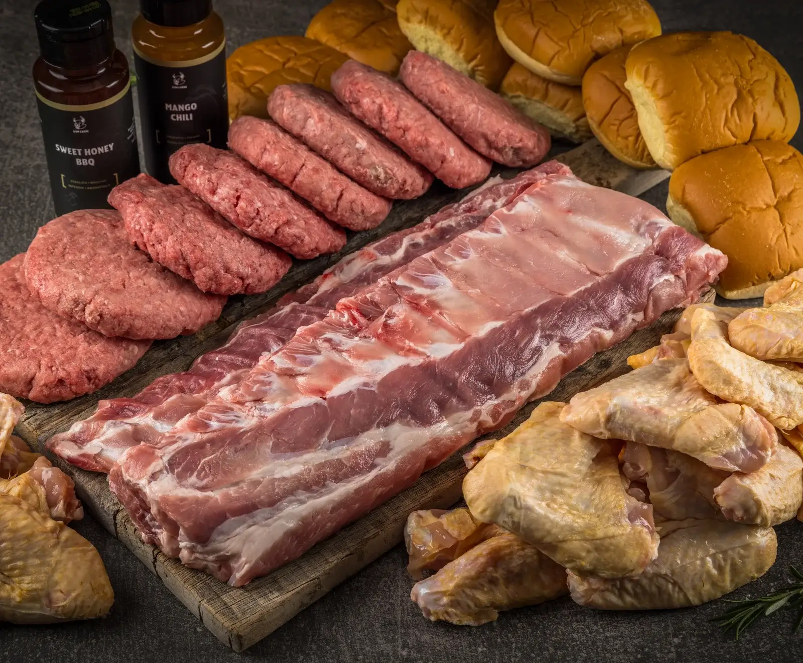 Grillpaket "Wings, Burger & Ribs"