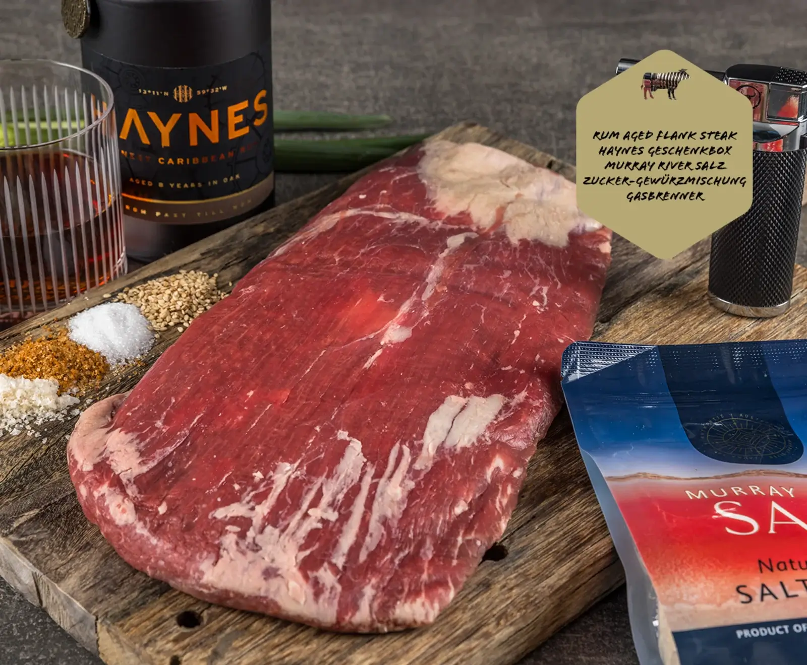 Rum Aged Flank Steak Vatertagspaket