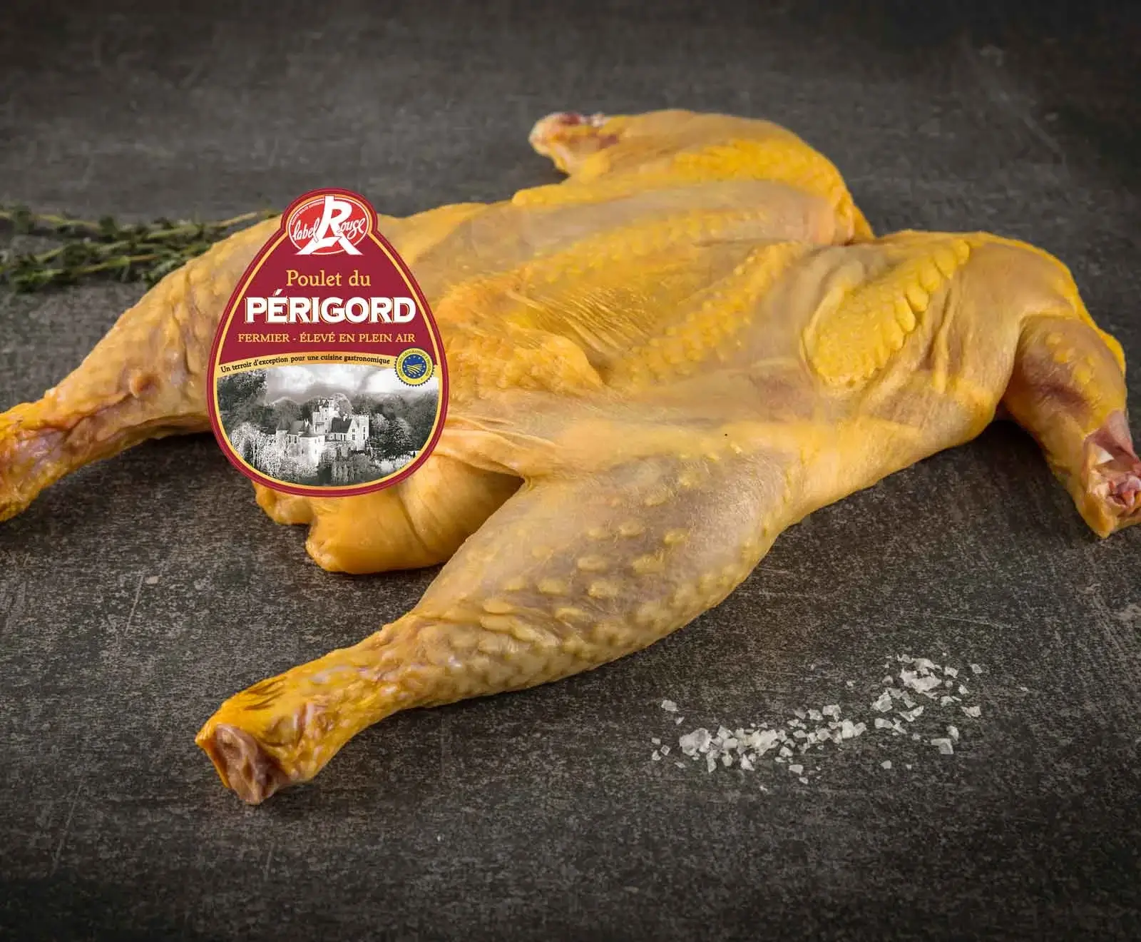 Französisches Maishähnchen "Roadkill Chicken"