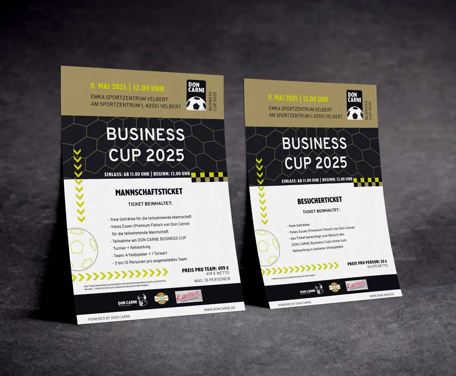 Don Carne Business Cup Team Ticket