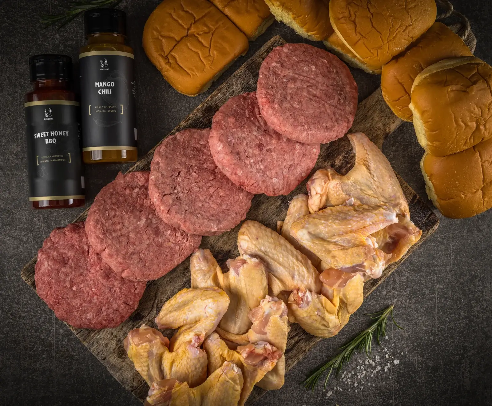Grillpaket "Chicken Wings & Burger"