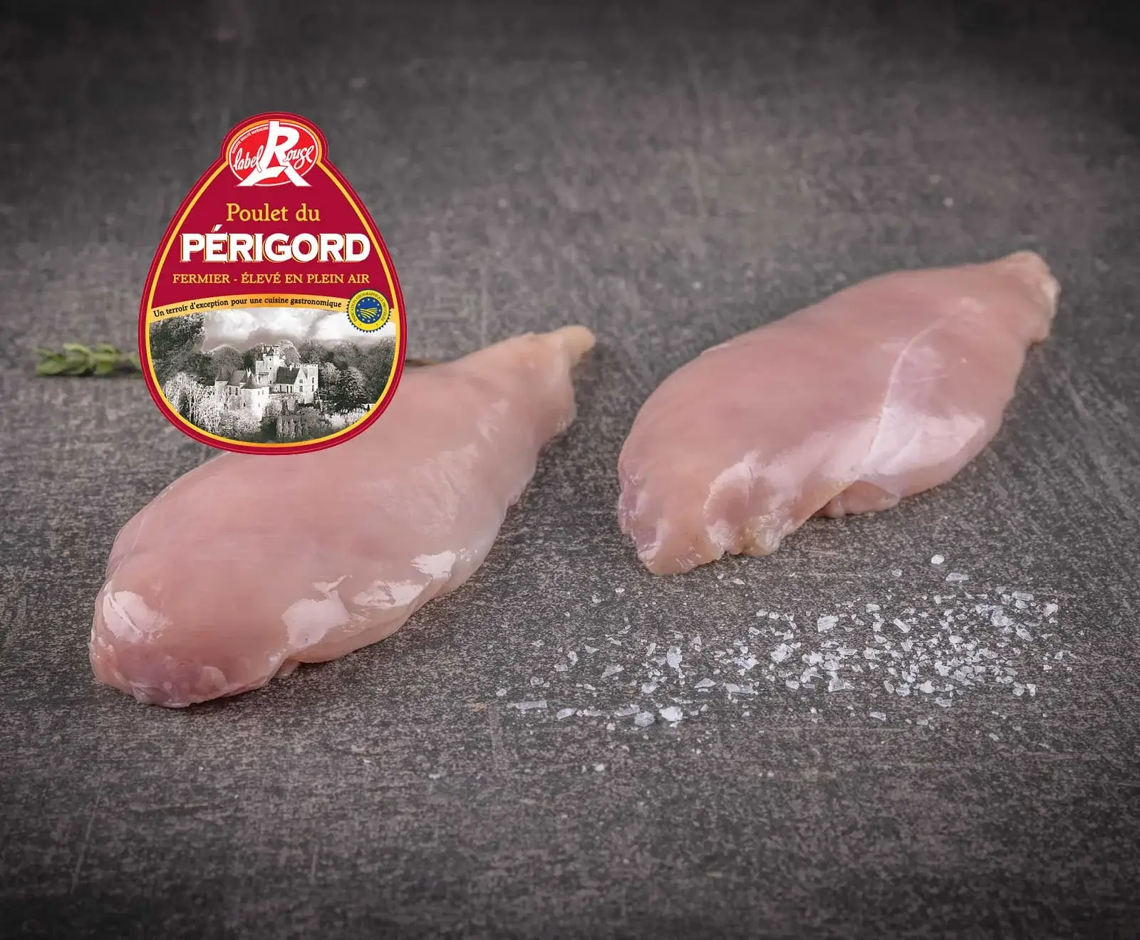 Französische Schwarzfederhuhn Brust ohne Knochen 260 g